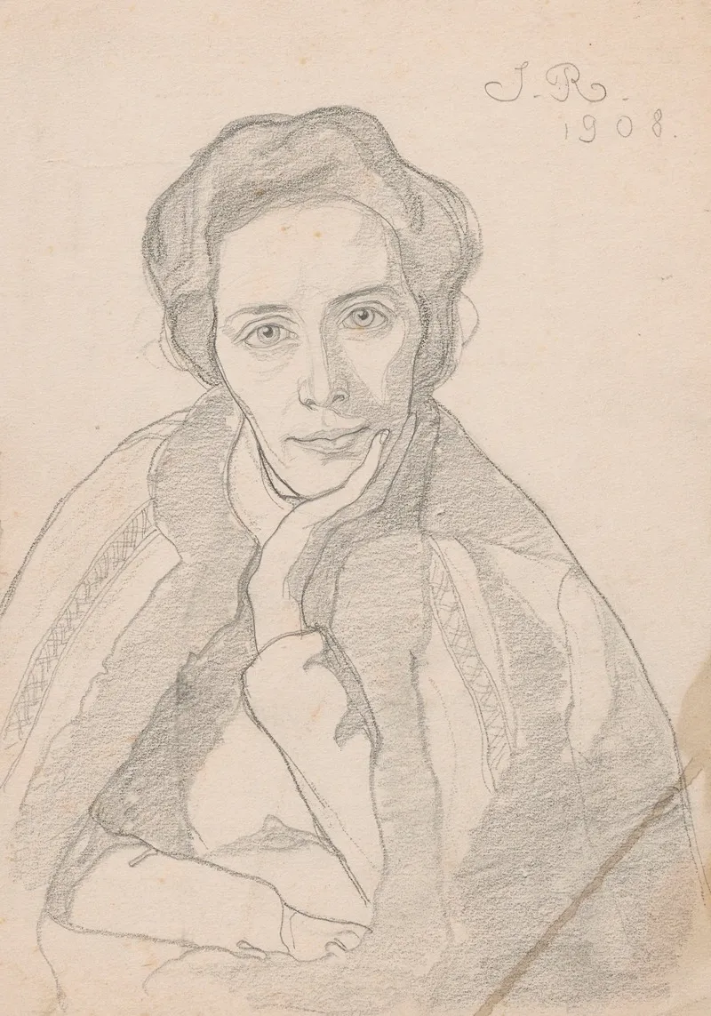 Wifes Portrait 3 by Jan Rembowski - Canvas Print