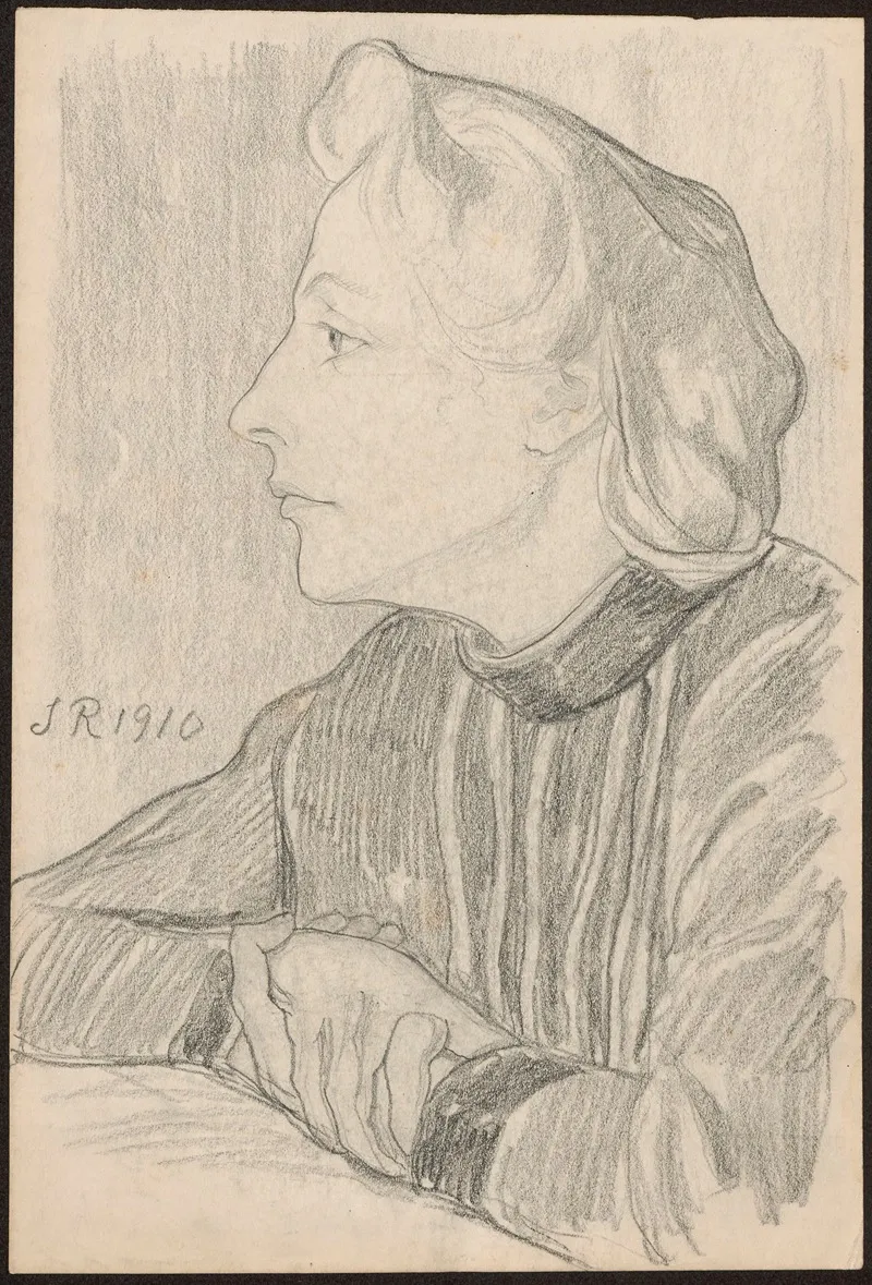 Wifes Portrait 4 by Jan Rembowski - Canvas Print