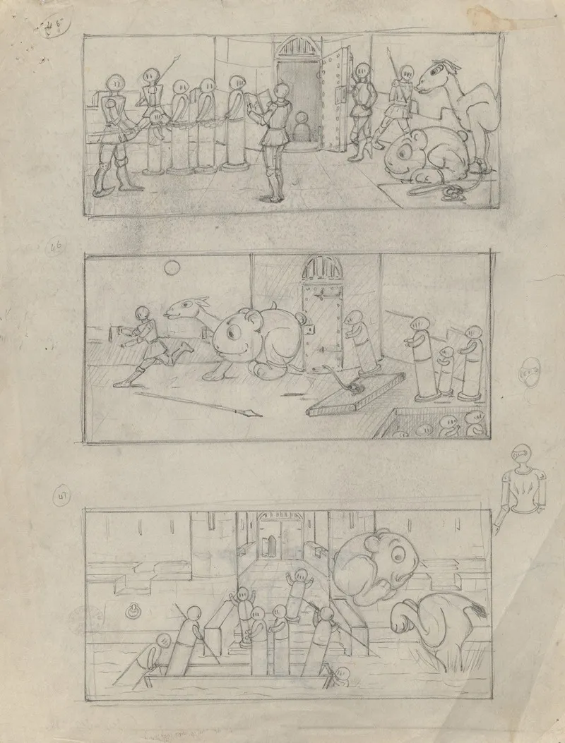 Wiggle Much Sketches by Herbert Crowley - Canvas Print