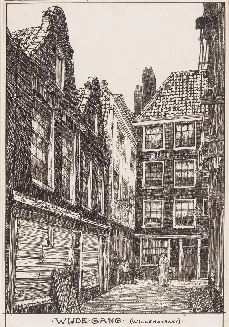 Wijde Gang Willemstraat Te Amsterdam
