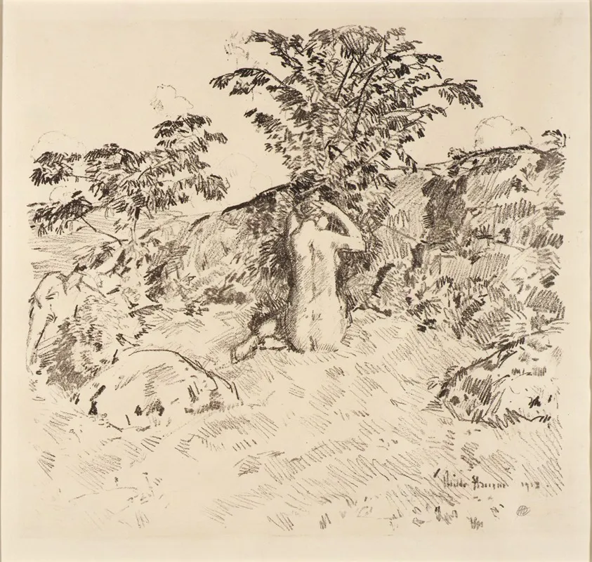 Wild Cherry Tree by Childe Hassam - Canvas Print