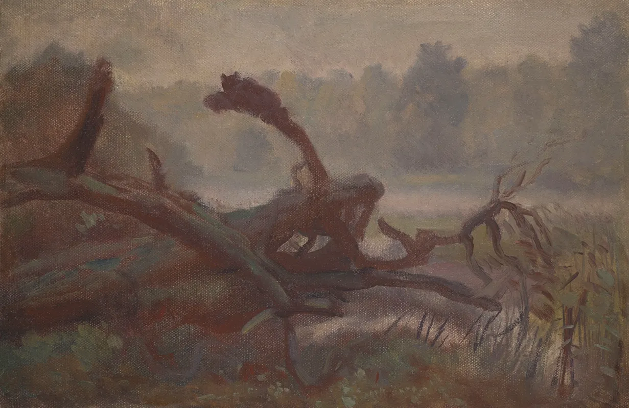 Wilderness Forest Windfalls Sketch by Jozef Chelmonski - Canvas Print