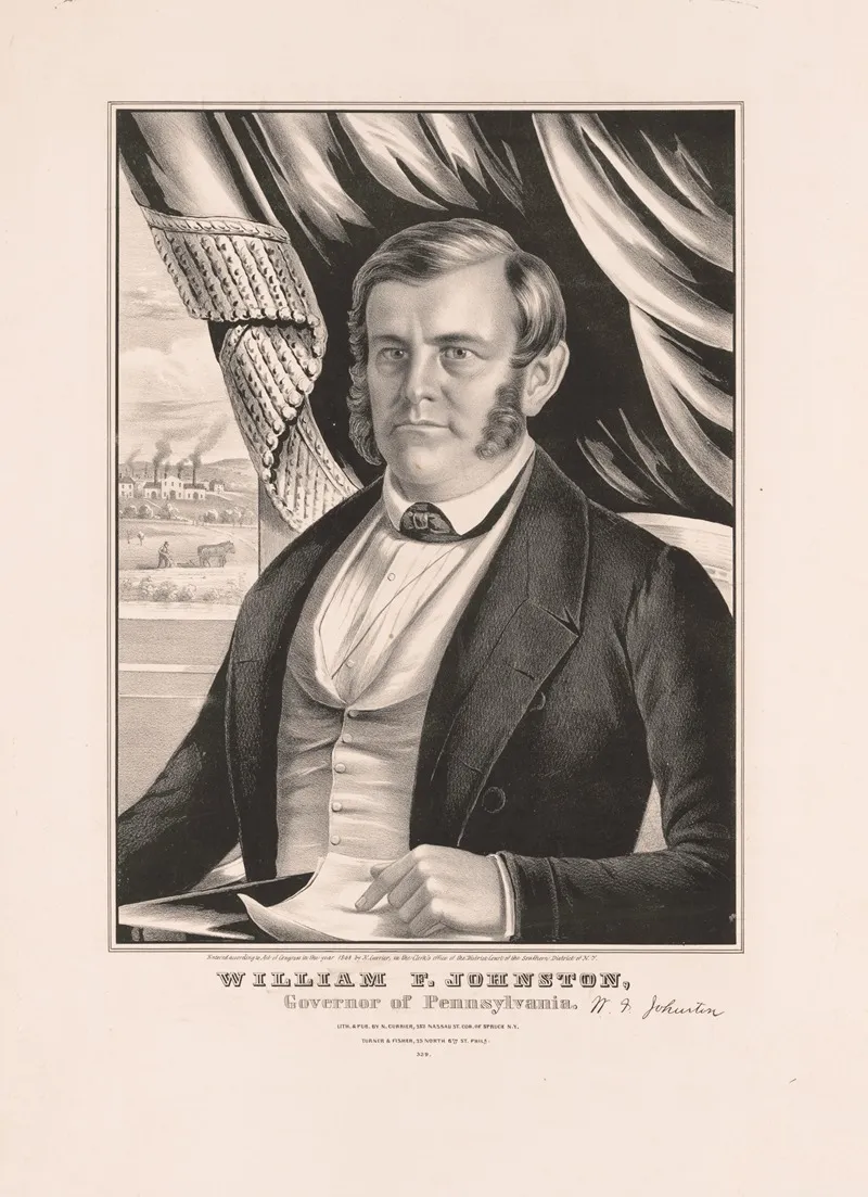 William F Johnston Governor Of Pennsylvania