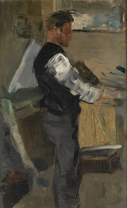 Willy Finch In The Studio by James Ensor - Canvas Print