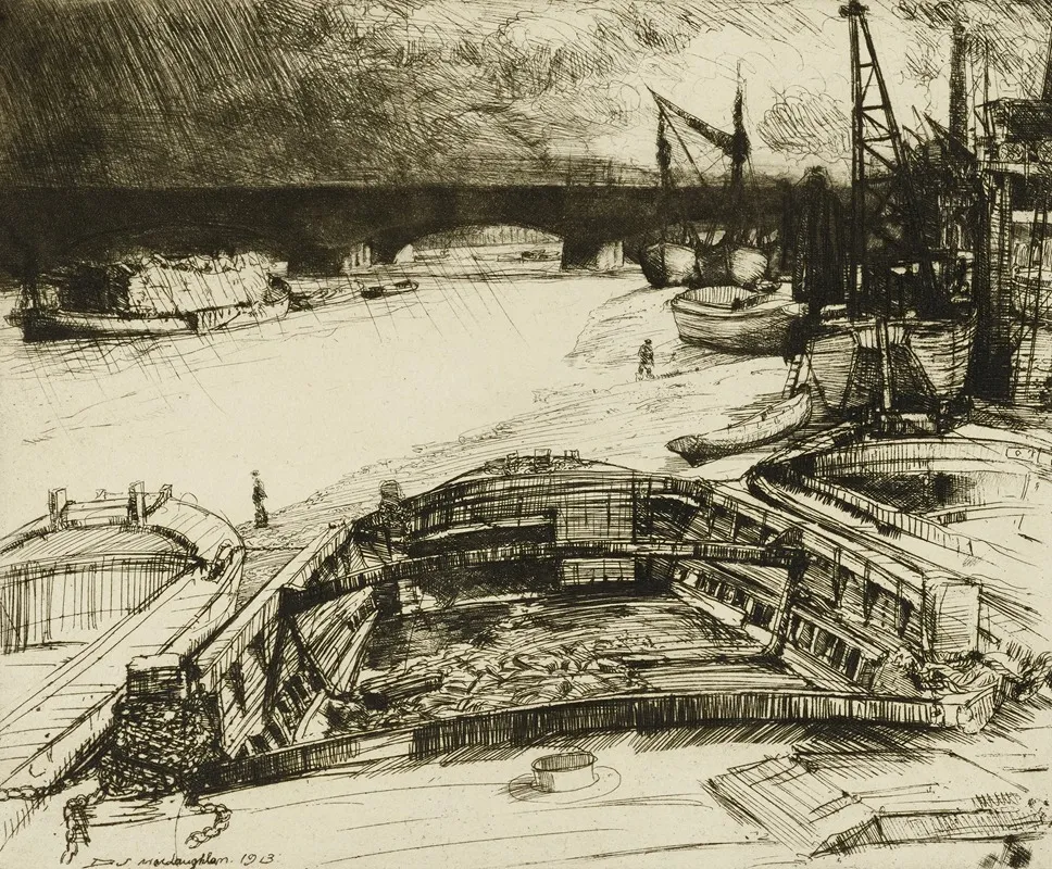 Wind And Rain On The Thames