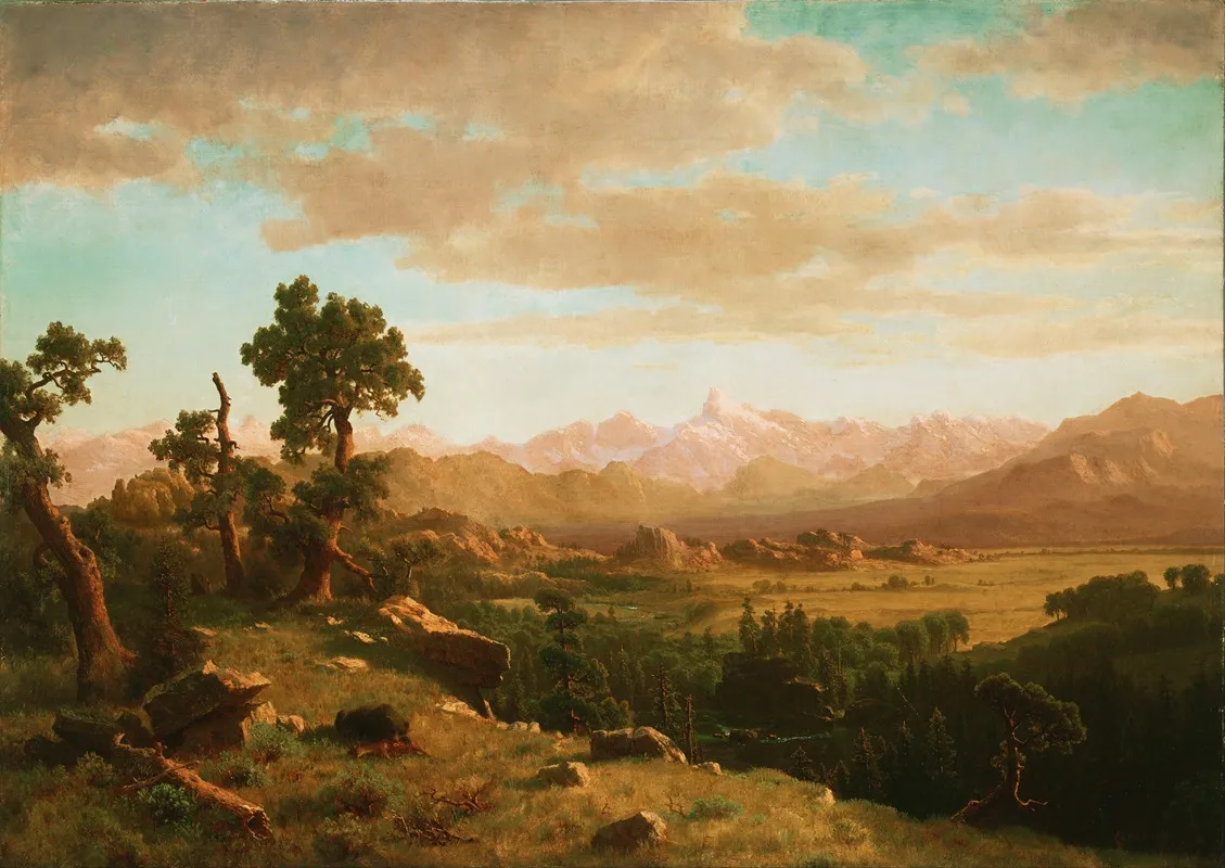 Wind River Country by Albert Bierstadt - Canvas Print