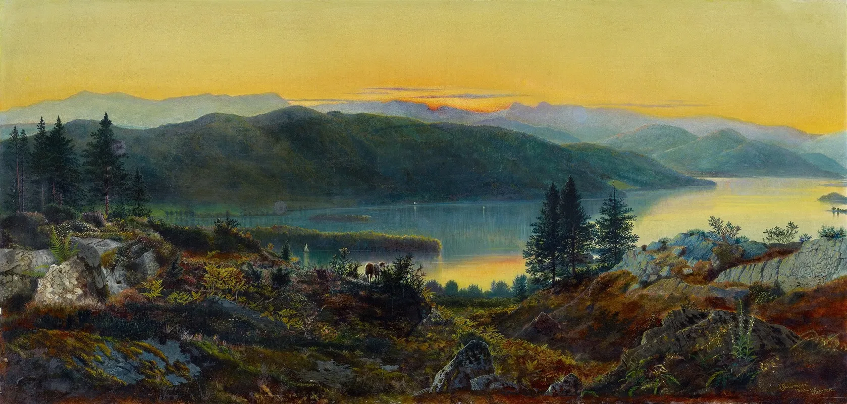 Windermere by John Atkinson Grimshaw - Canvas Print