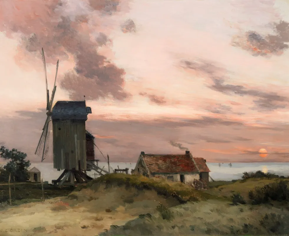 Windmill On A Beach