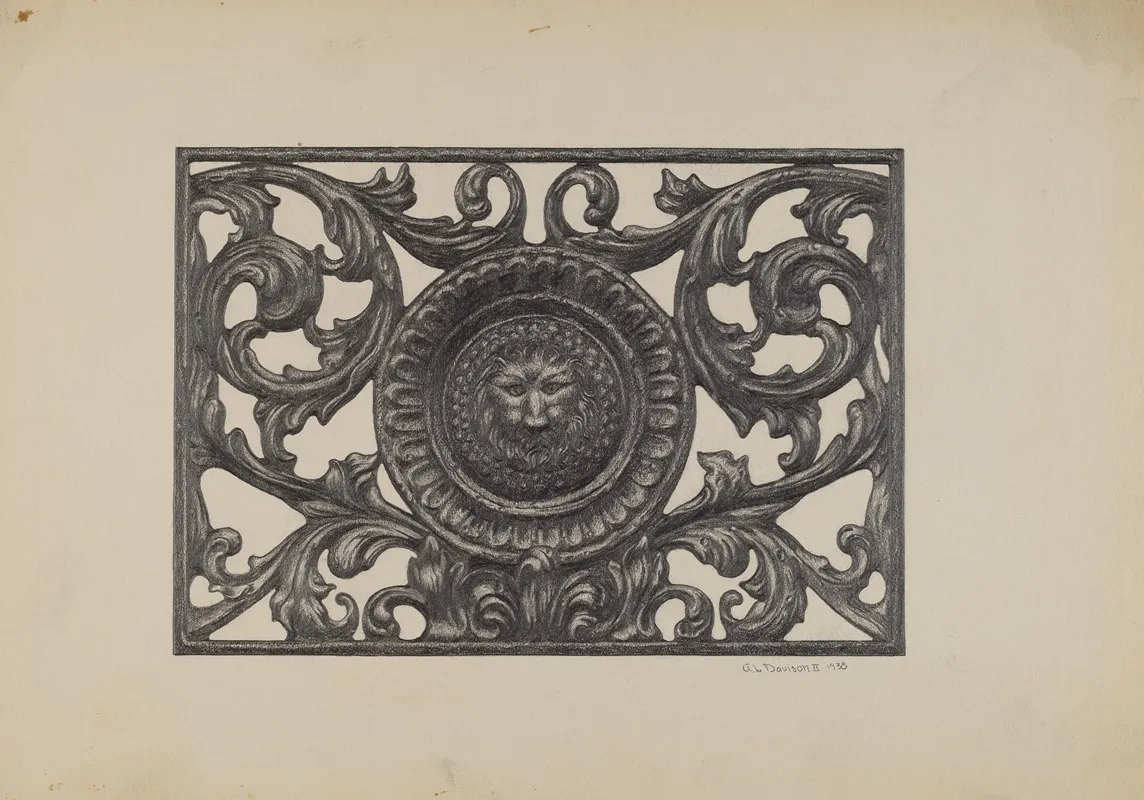 Window Grille 3 by Austin L. Davison - Canvas Print