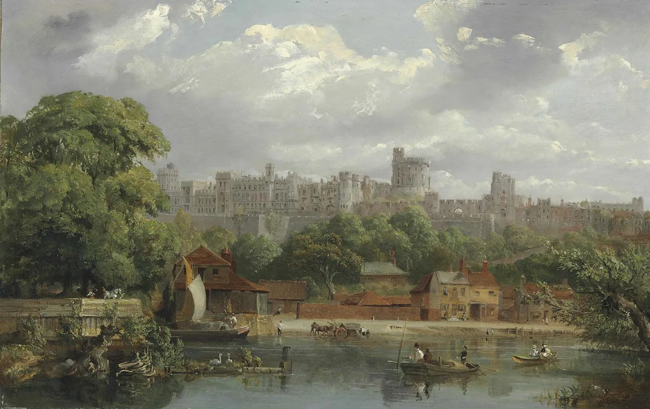 Windsor Castle From The Thames 2 by William Parrott - Canvas Print