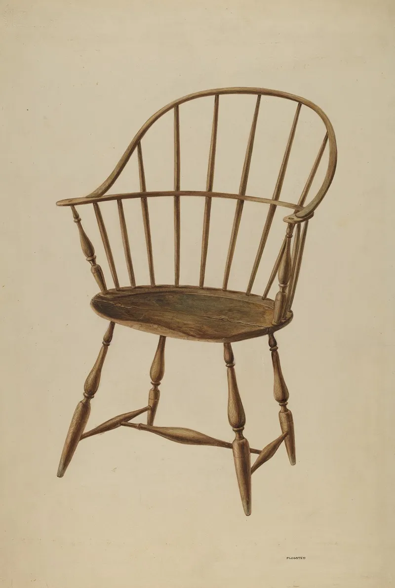 Windsor Chair 8 by Louis Plogsted - Canvas Print