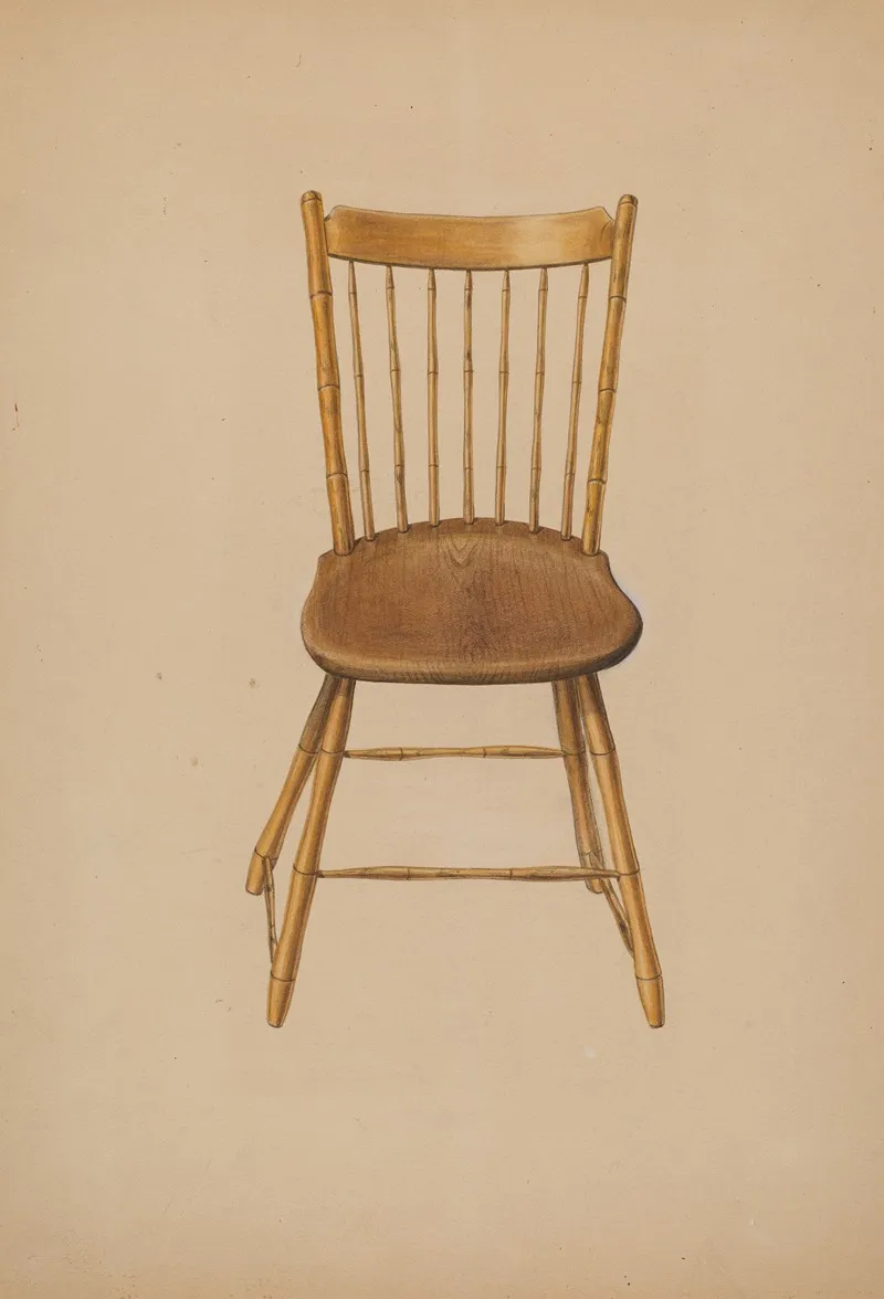 Windsor Chair 9 by Ralph Russell - Canvas Print