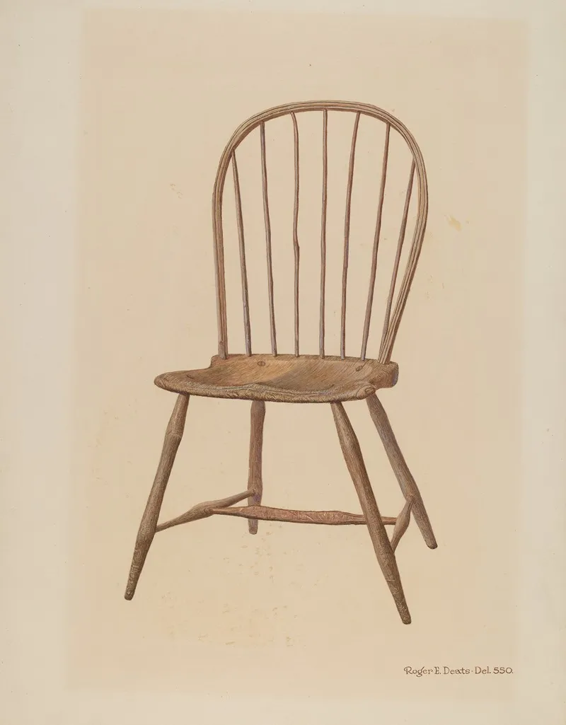 Windsor Comb Back Chair 2 by Roger Deats - Canvas Print