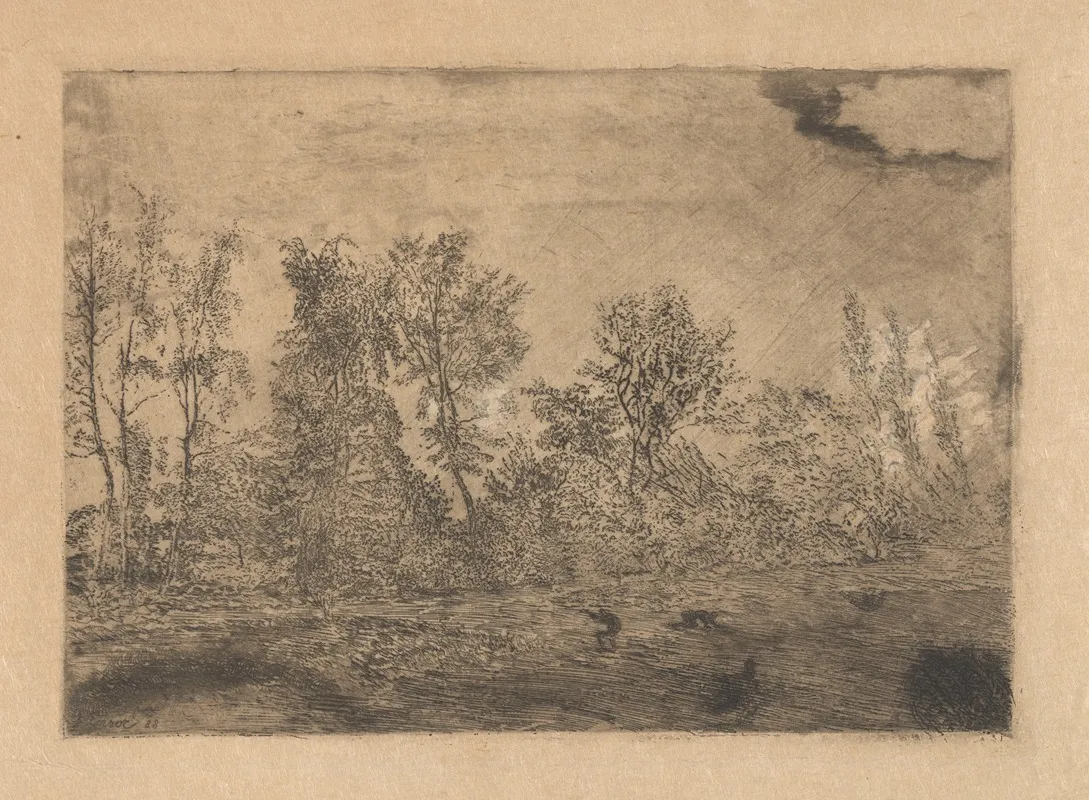 Windstoot In Het Geboomte by James Ensor - Canvas Print