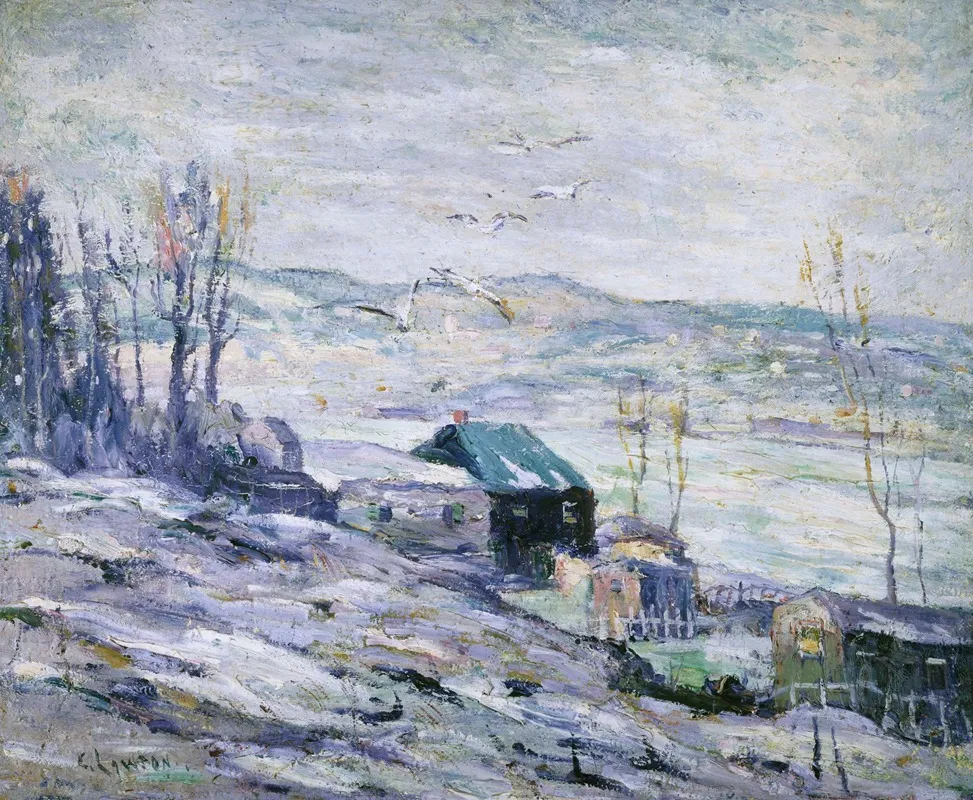 Windy Day Bronx River by Ernest Lawson - Canvas Print