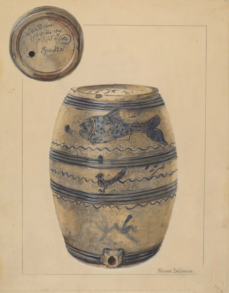 Wine Cask by Yolande Delasser - Canvas Print