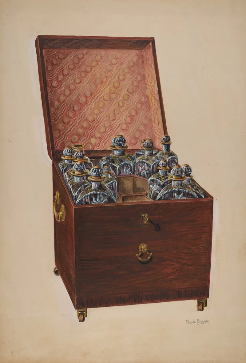 Wine Chest by Charles Bowman - Canvas Print
