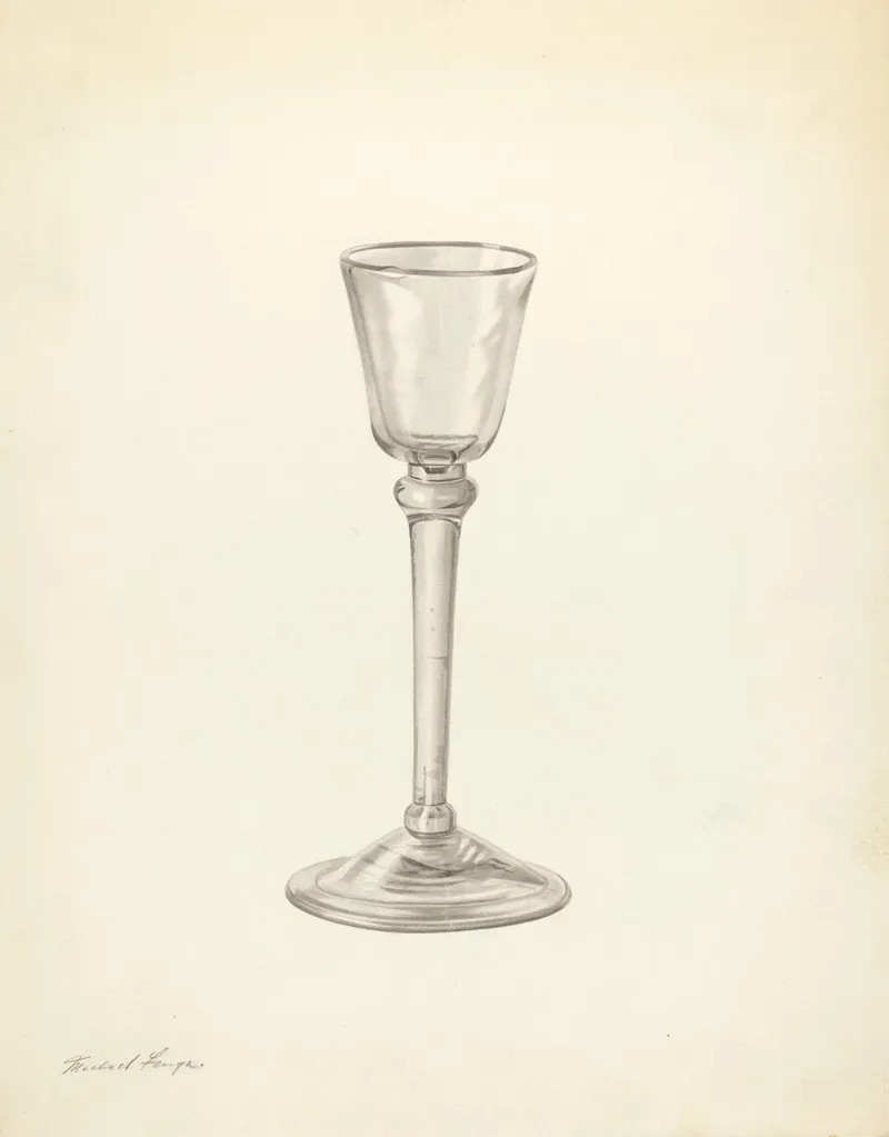 Wine Glass 12 by Michael Fenga - Canvas Print