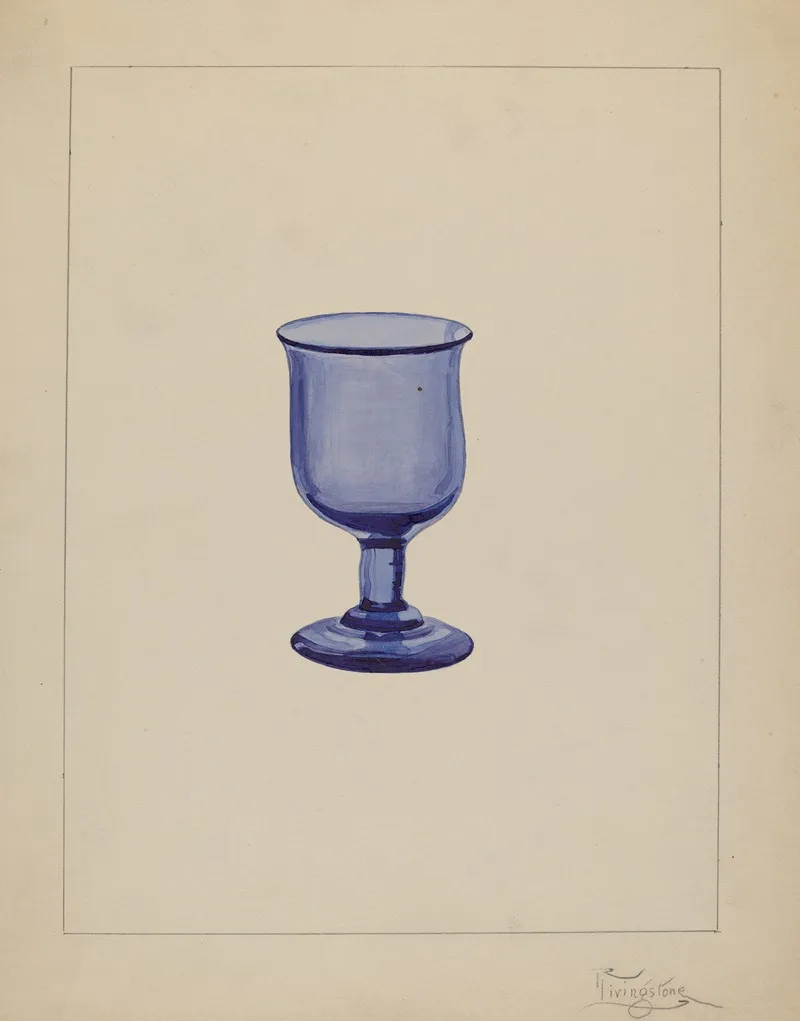 Wine Glass 18 by Rolland Livingstone - Canvas Print