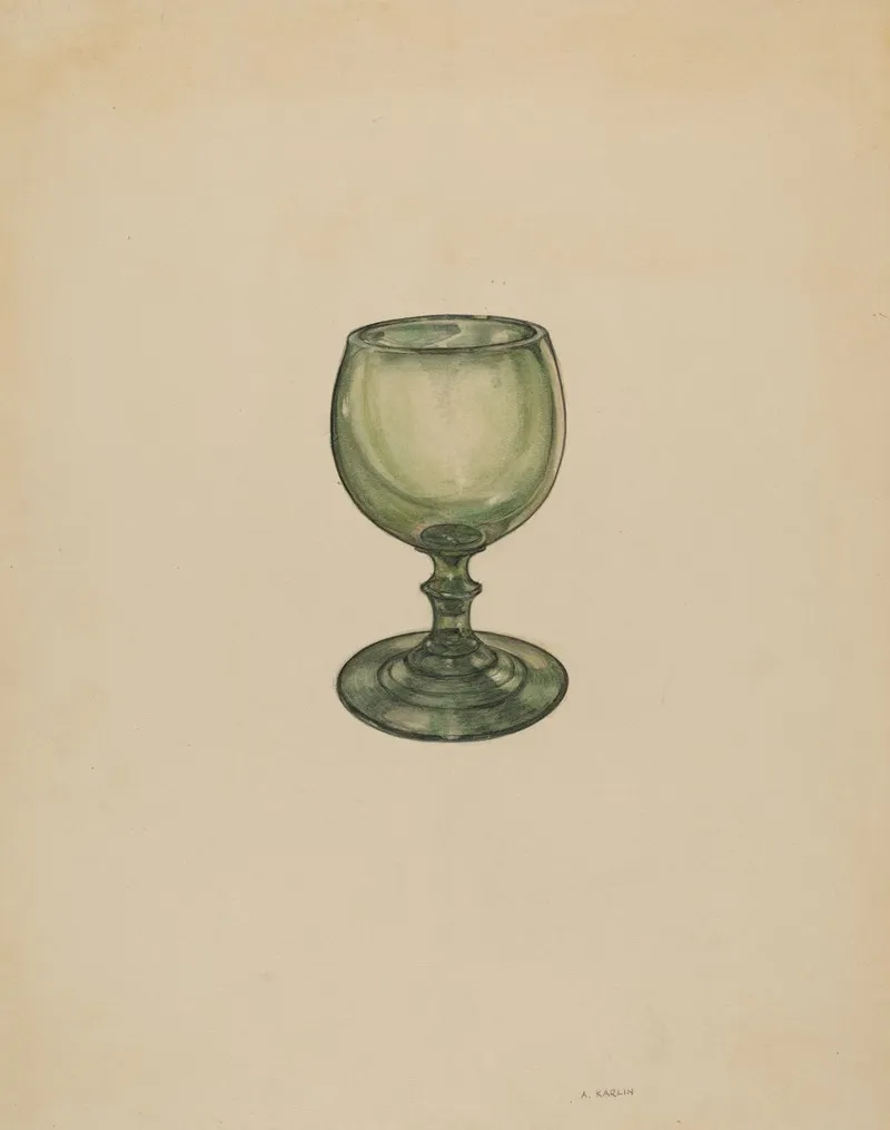 Wine Glass 2 by Agnes Karlin - Canvas Print