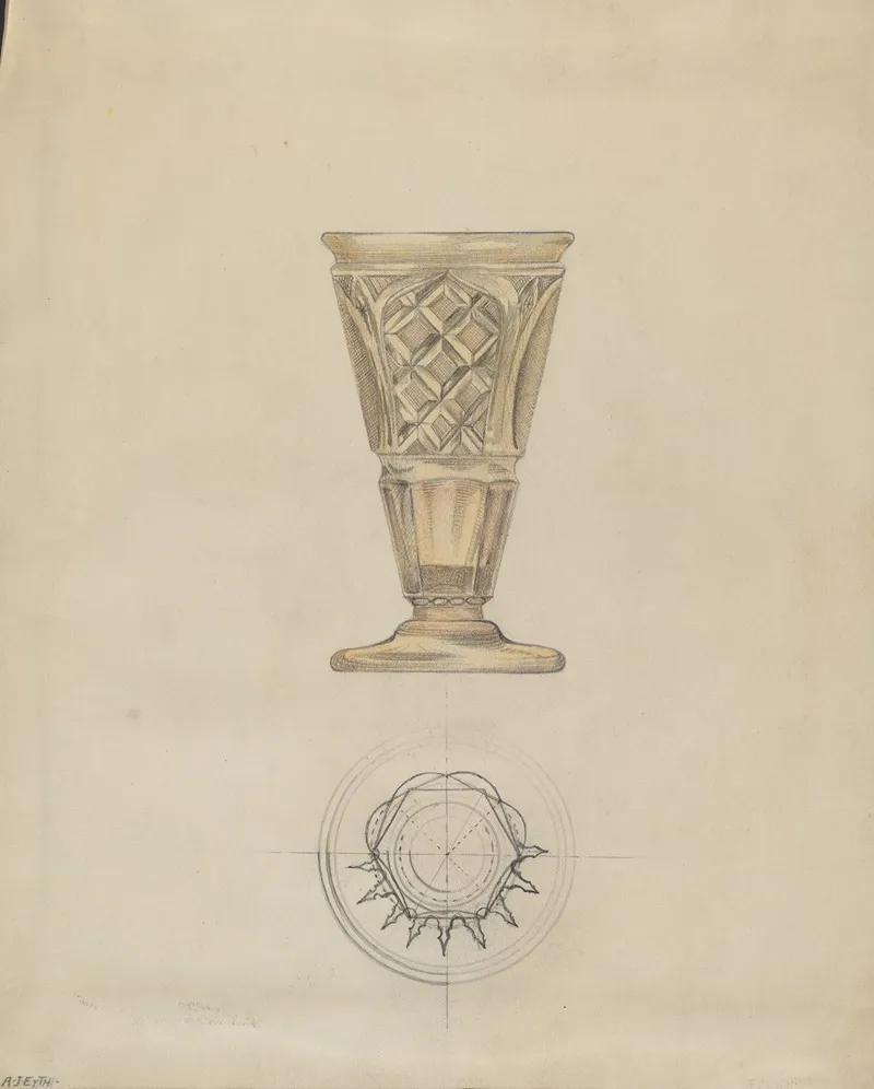 Wine Glass 4 by Albert Eyth - Canvas Print
