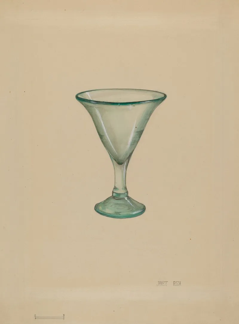 Wine Glass 8 by Janet Riza - Canvas Print