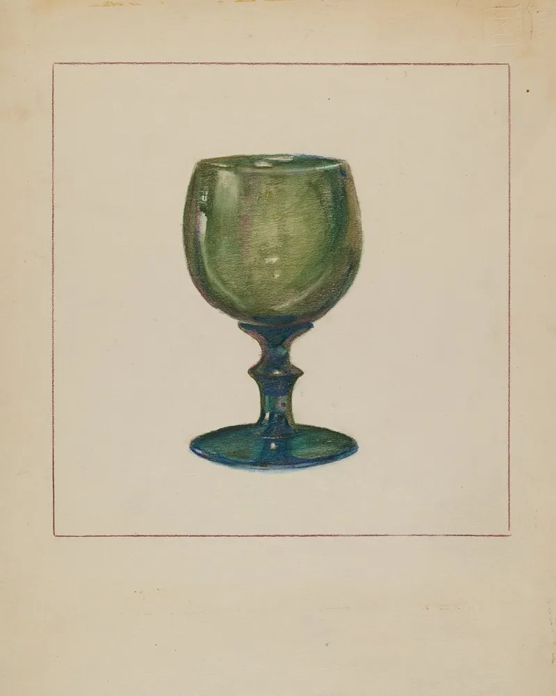 Wine Glass by Agnes Karlin - Canvas Print