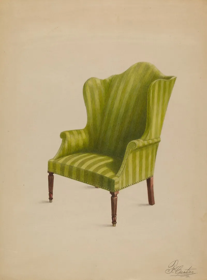 Wing Chair by Ferdinand Cartier - Canvas Print