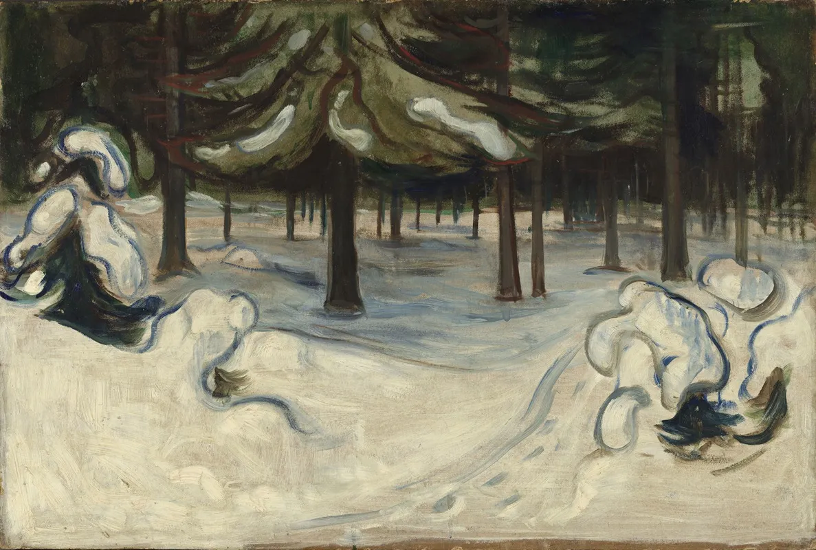 Winter 20 by Edvard Munch - Canvas Print