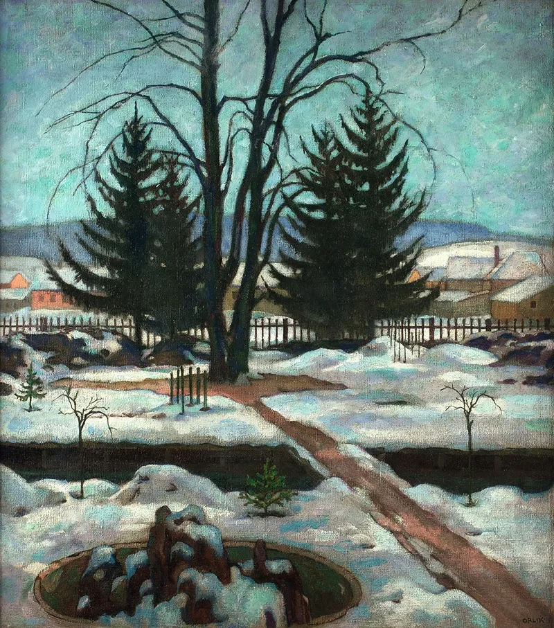 Winter 27 by Emil Orlik - Canvas Print