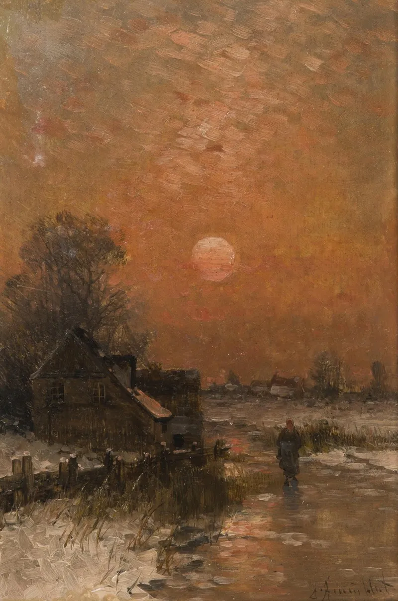 Winter 34 by Johann Jungblut - Canvas Print