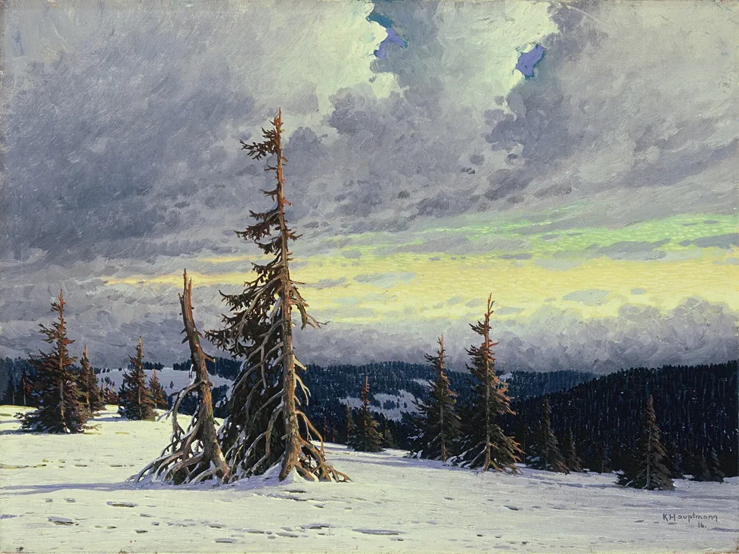 Winter 45 by Karl Hauptmann - Canvas Print