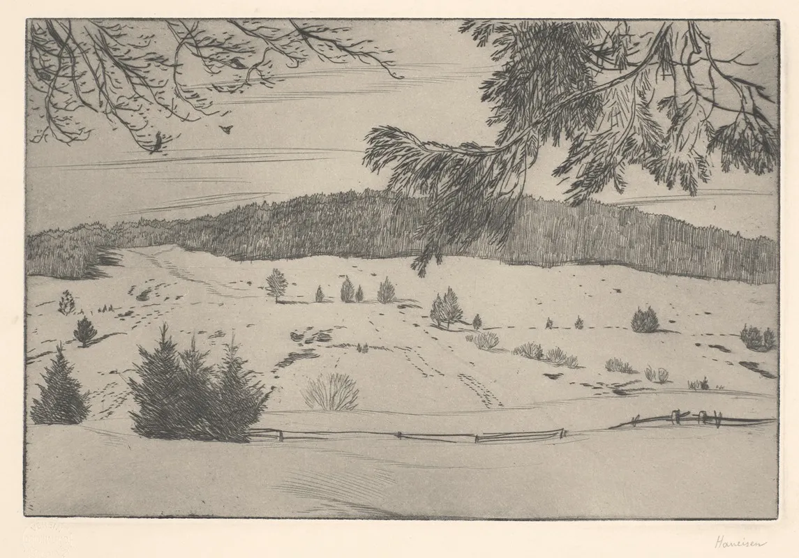 Winter 57 by Albert Haueisen - Canvas Print