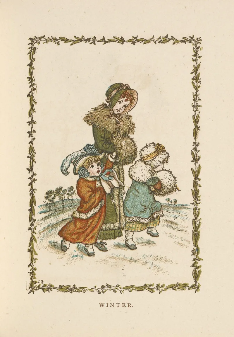 Winter 61 by Kate Greenaway - Canvas Print