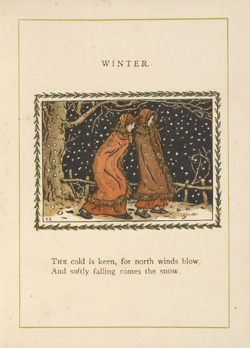 Winter 65 by Kate Greenaway - Canvas Print