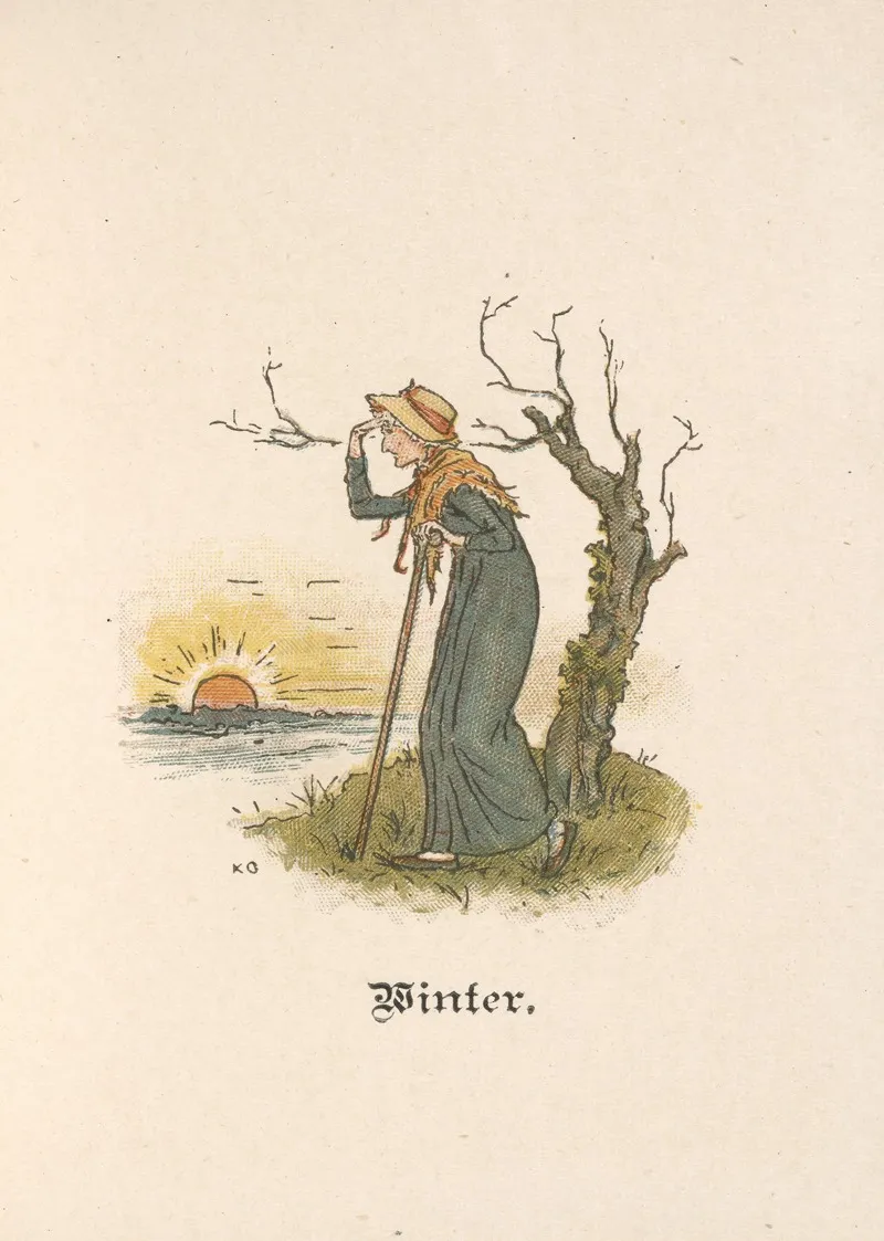 Winter 66 by Kate Greenaway - Canvas Print
