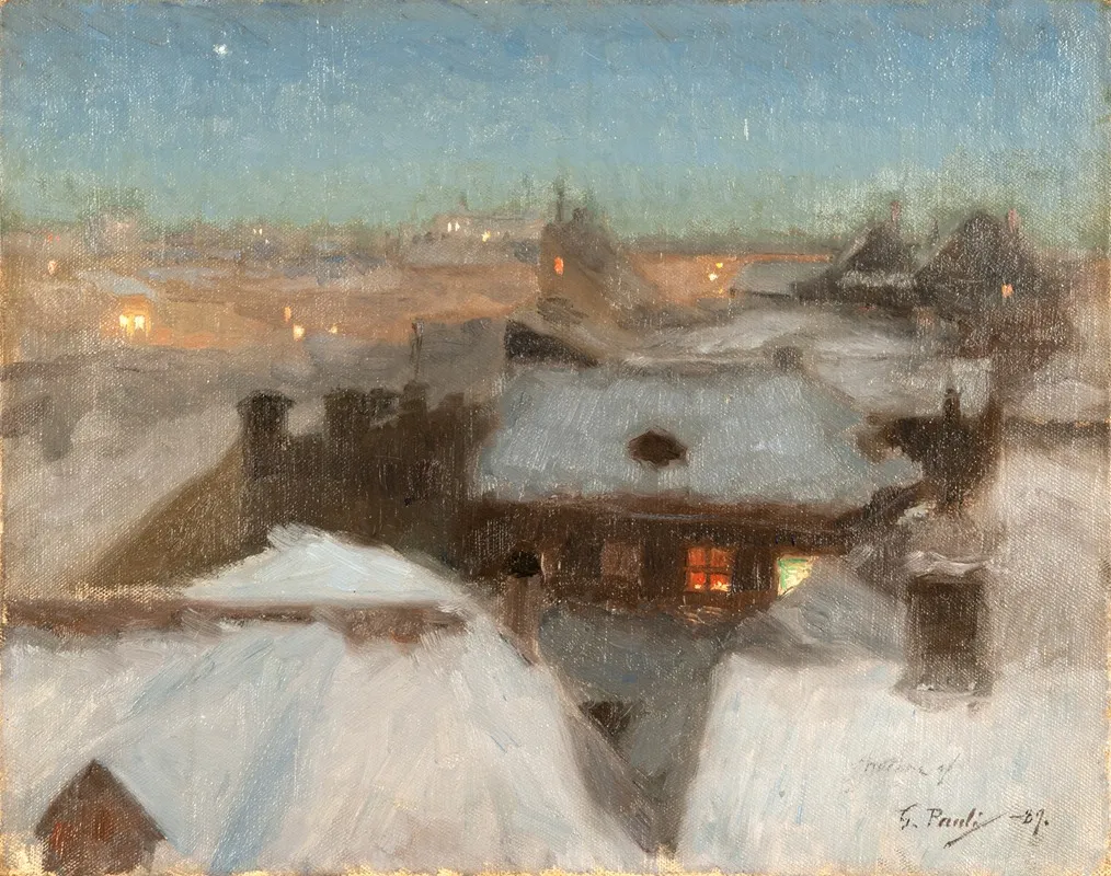 Winter Evening At Soder Stockholm