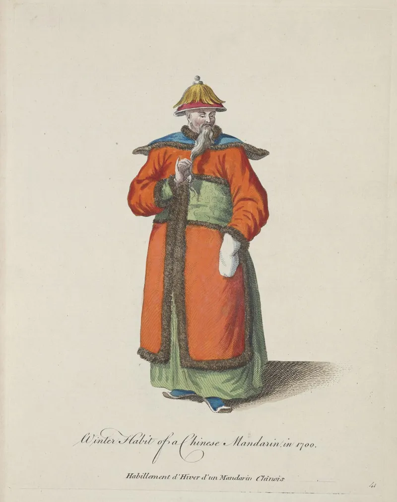Winter Habit Of A Chinese Mandarin In 1700