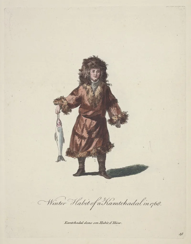 Winter Habit Of A Kamtchadal In 1768 Kamtchadal Dans Son Habit Dhiver