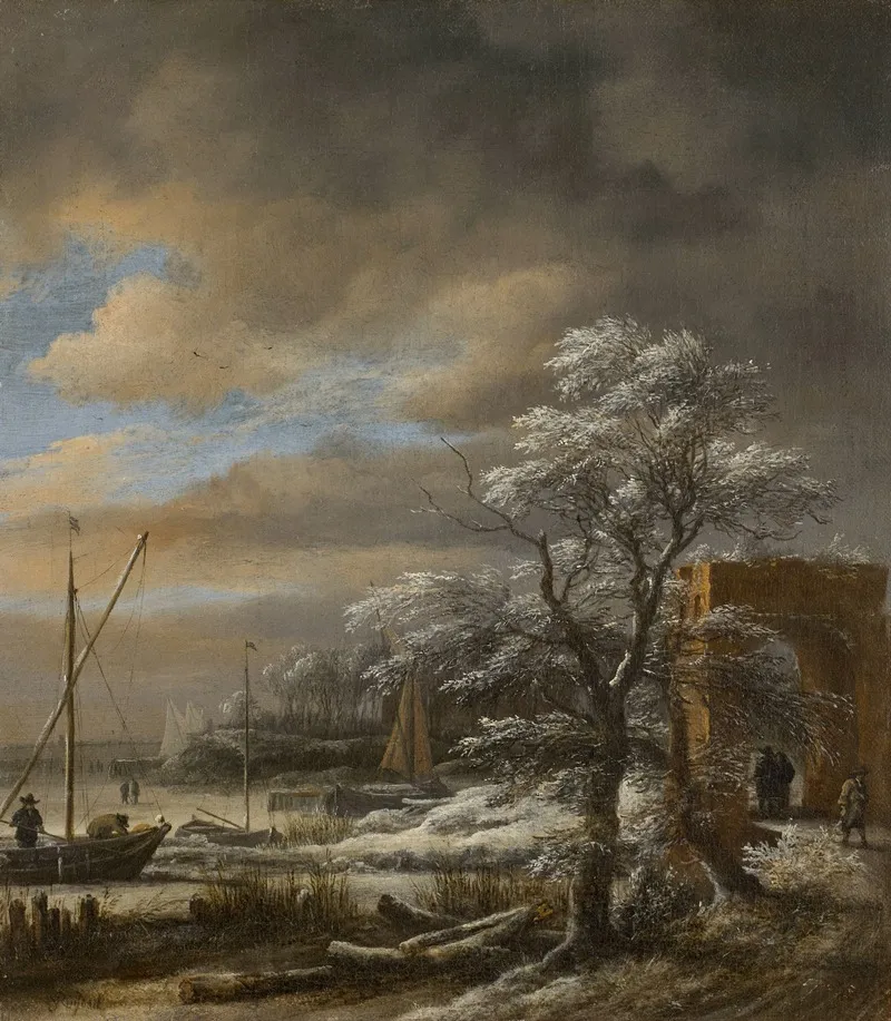 Winter Landscape 64 by Jacob van Ruisdael - Canvas Print