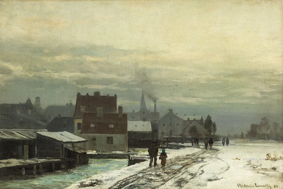 Winter Landscape 87 by Anders Andersen-Lundby - Canvas Print