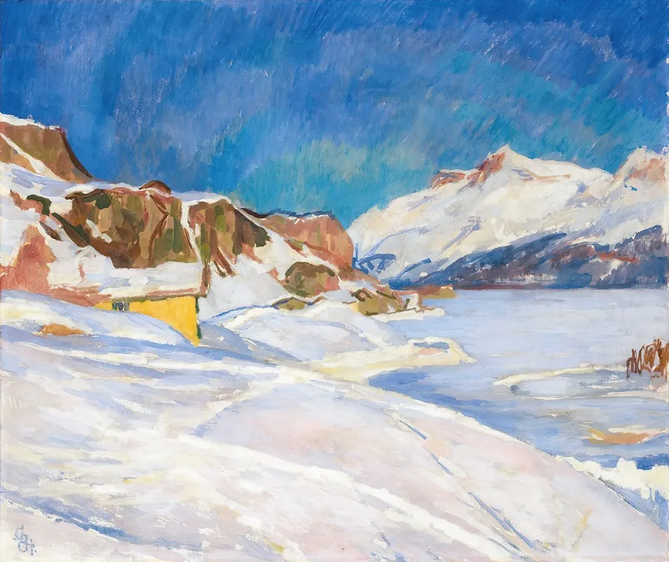 Winter Landscape Near Capolago by Giovanni Giacometti - Canvas Print