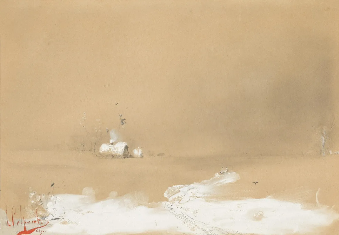 Winter Landscape With Farmstead 2