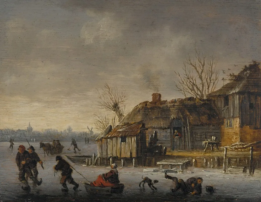 Winter Landscape With Skaters 4