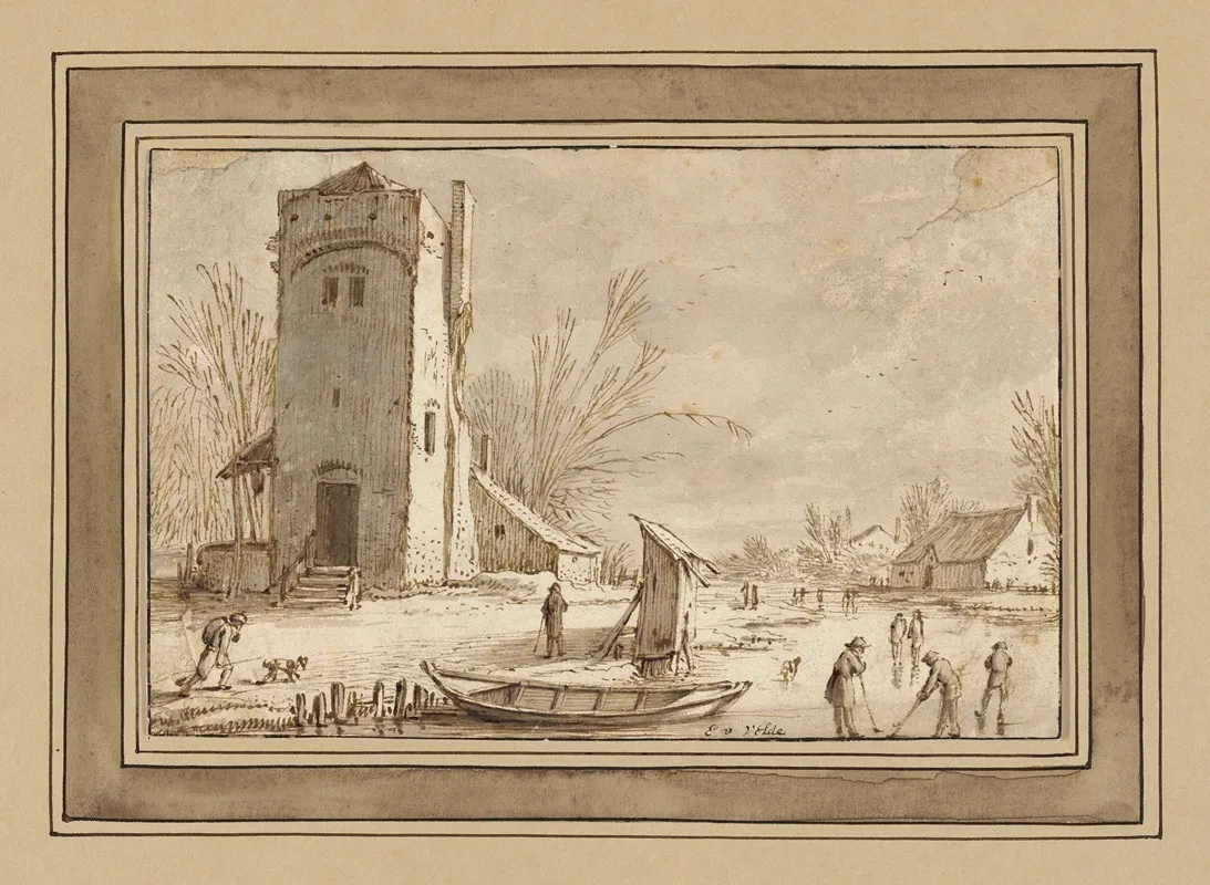 Winter Landscape With Tower