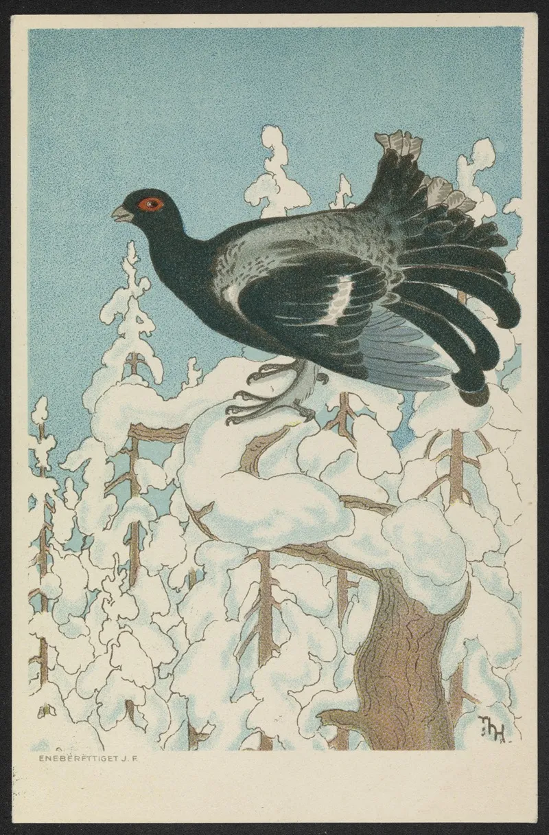 Winter Motif 14 by Thorolf Holmboe - Canvas Print