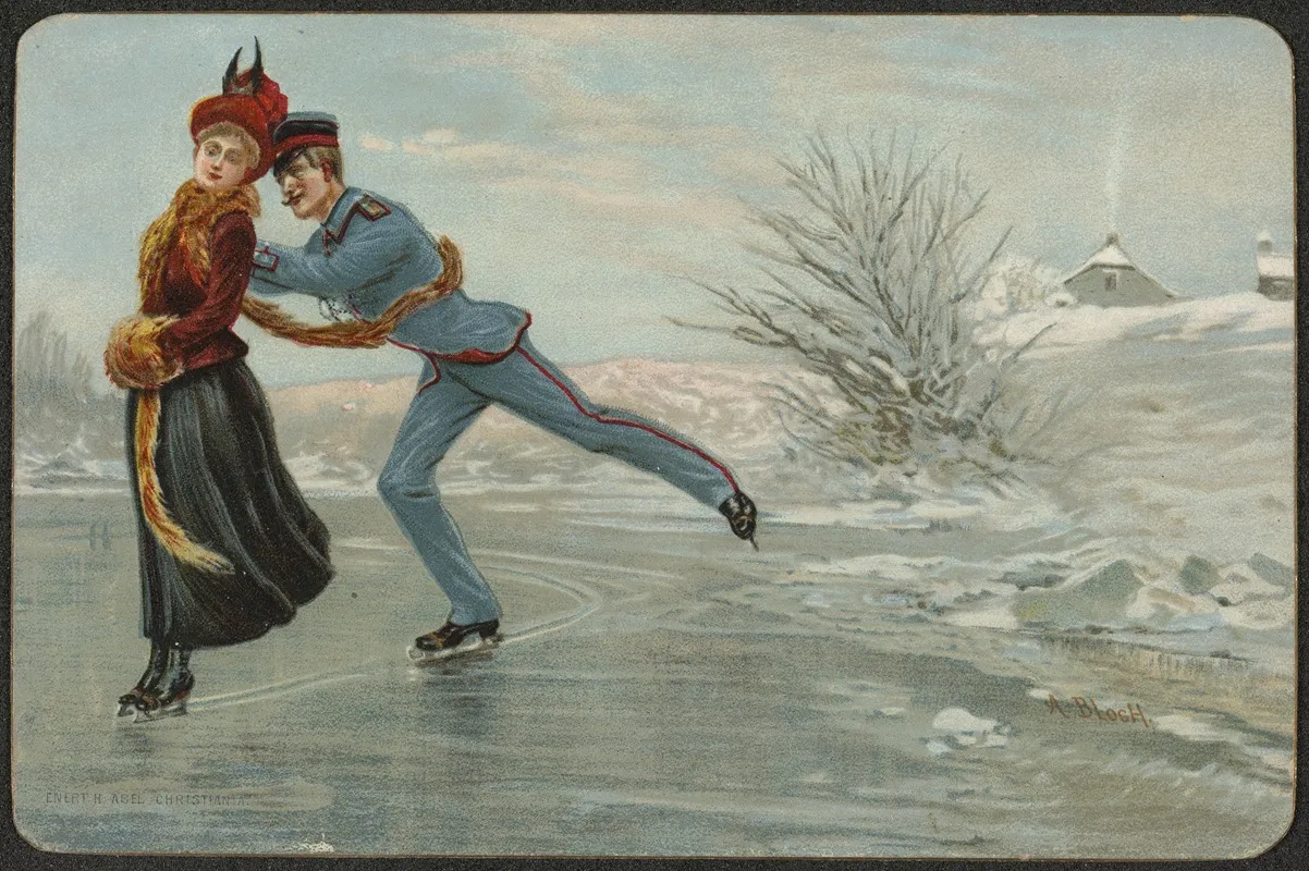 Winter Motif 3 by Andreas Bloch - Canvas Print