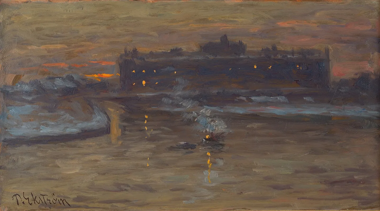Winter Night By The Stockholm Strom
