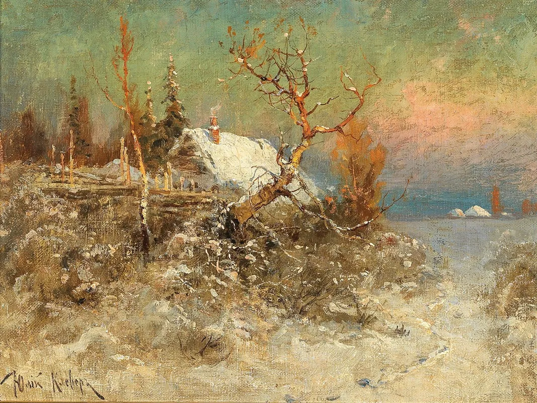 Winter On The Baltic Coast by Julius Sergius Klever - Canvas Print