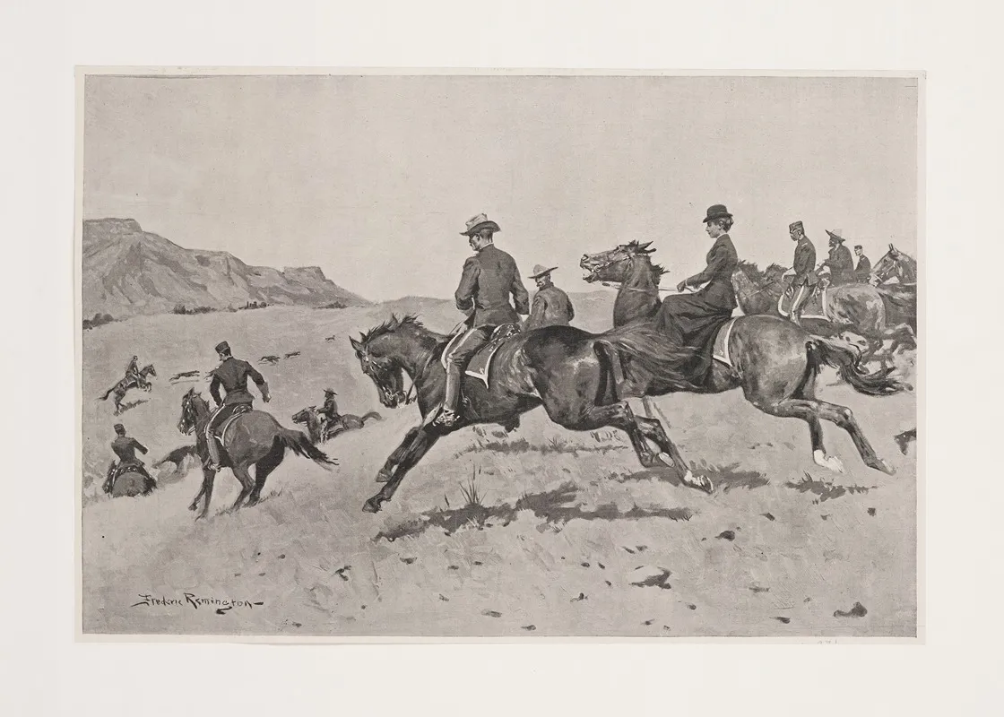 Winter Pastimes At An Armys Post In The Southwest A Run With The Hounds